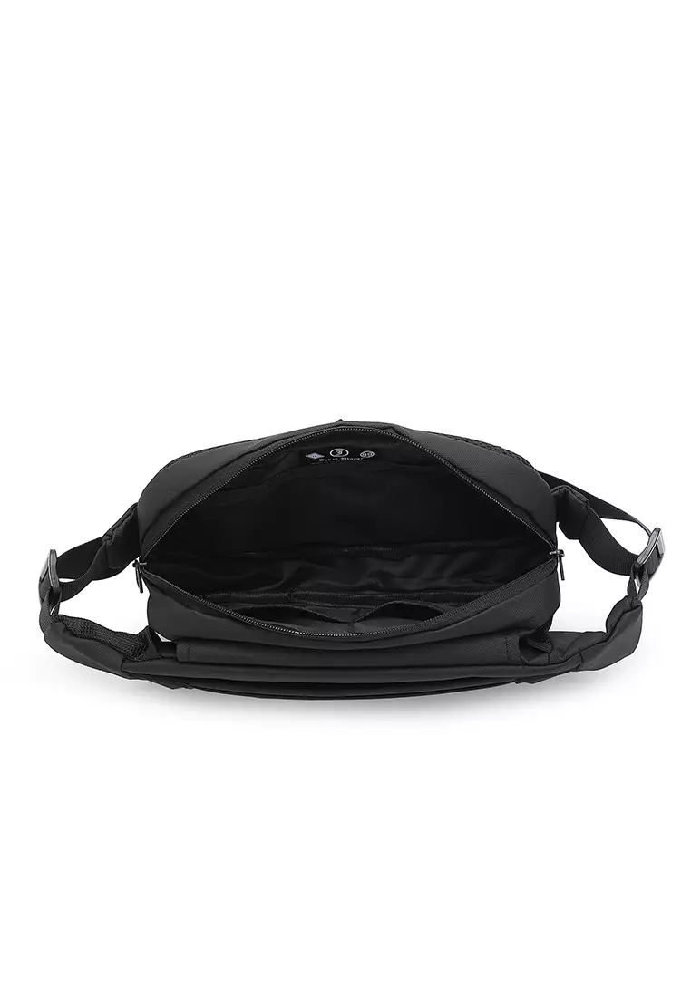 Men's Waist Bag / Belt Bag / Chest Bag (Tas Pinggang / Tas Dada Pria) - Hitam