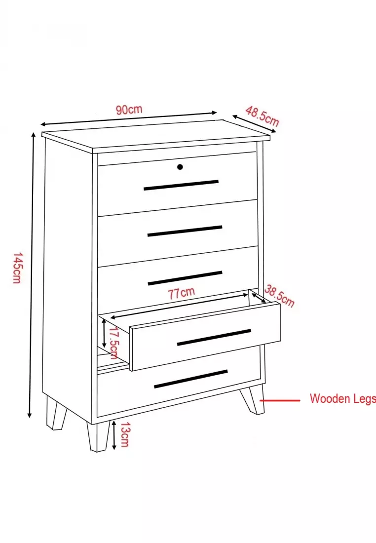 Buy Choice Furniture Choice Furniture Chico Chest of Drawers 2024 Online ZALORA Singapore