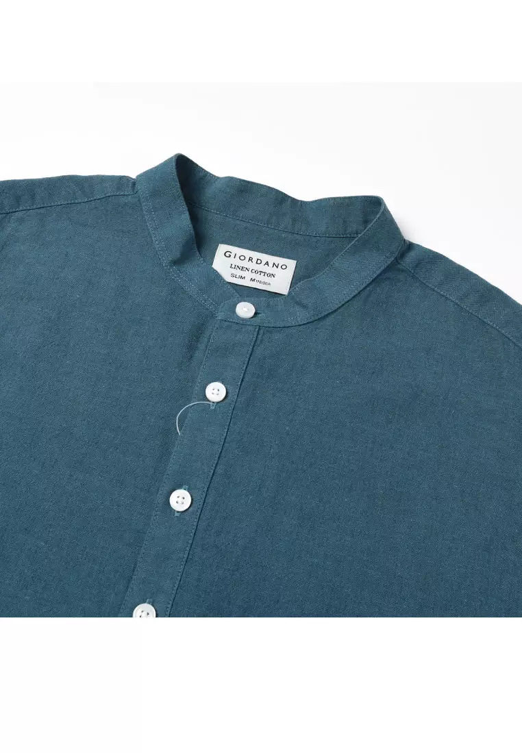 Buy GIORDANO Men's Linen Long Sleeve Shirt 01042218 Online | ZALORA ...