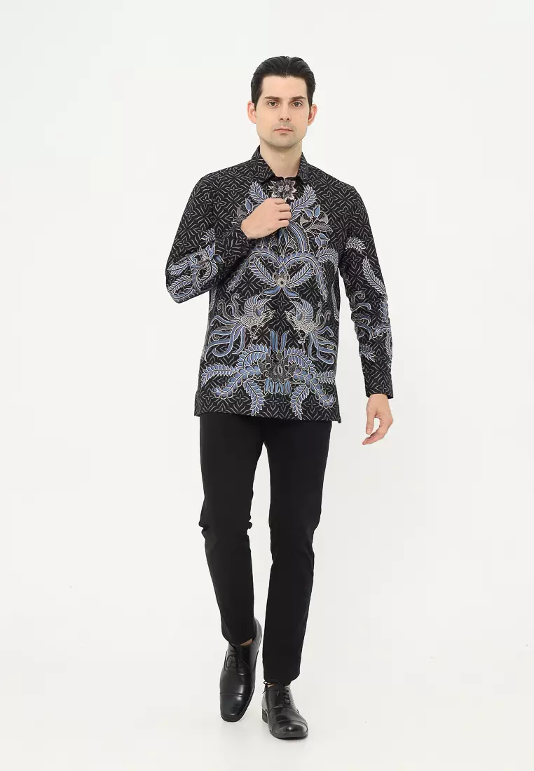 MAGINOT GAMA Batik Pria Slim Fit Lengan Panjang