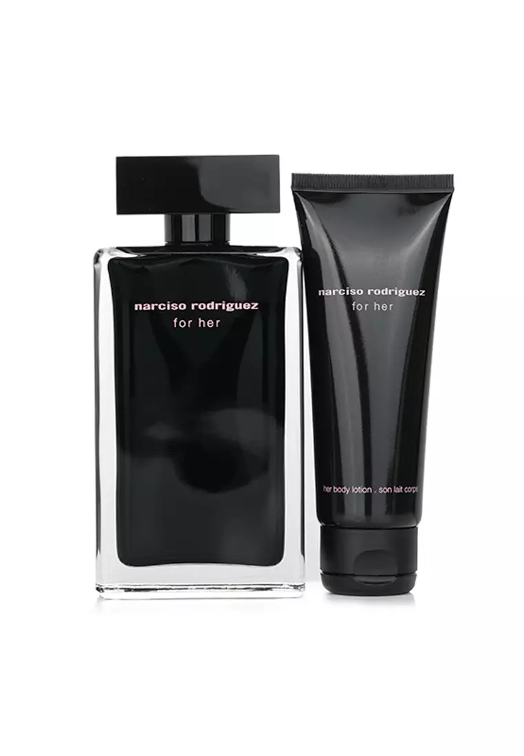 Narciso Rodriguez - For Her Eau De Toilette Spray Set: Eau De Toilette Spray 100ml + For Her Body Lotion 75ml 559752  2pcs.