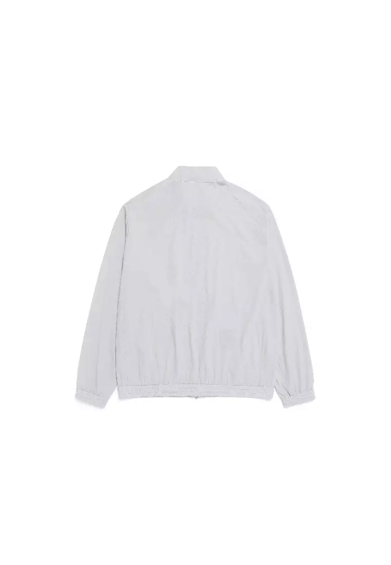 Men's AIRSUCKER Stand Collar Zip Up Jacket