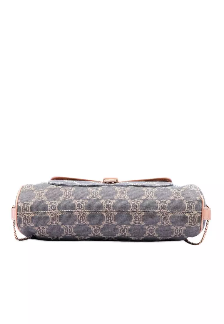 Pre-Loved Celine Macadam Denim Handbag