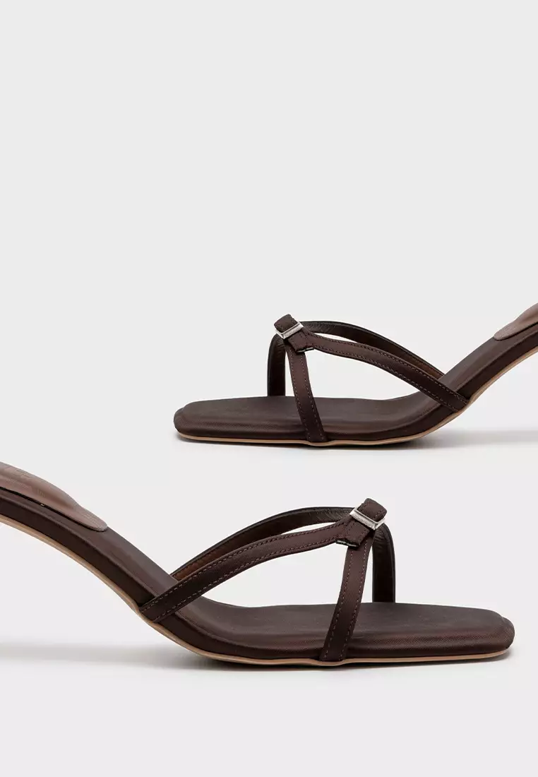 CLOUDFOAM SQUARE TOE STILETTO HEEL SLIDE