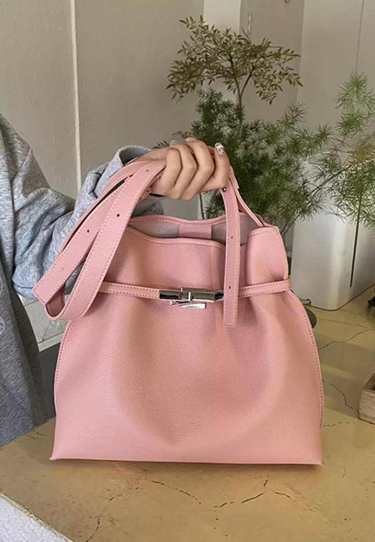 Large Capacity Commute Casual Buckle Design Crossbody Tote Bag CA26042824PI