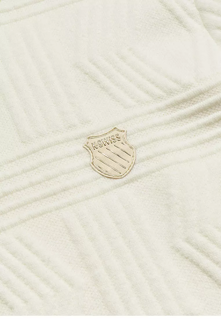 男裝 K-SWISS LOGO 滿印花紋毛衣