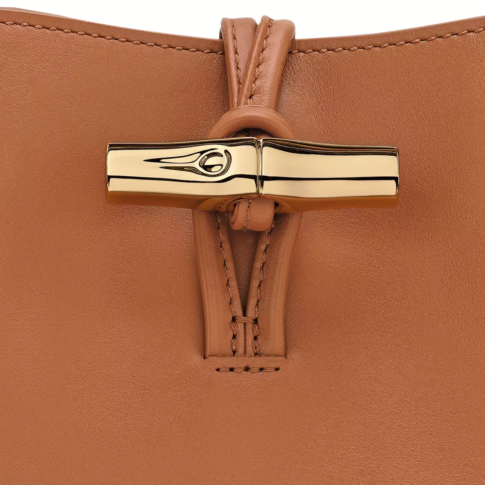 Le Roseau Xtra Small No Snap Button Bucket Bag Cashew