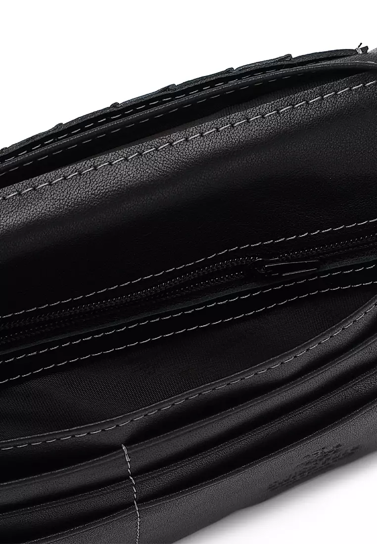 Genuine Leather RFID Blocking Long Wallet - Black