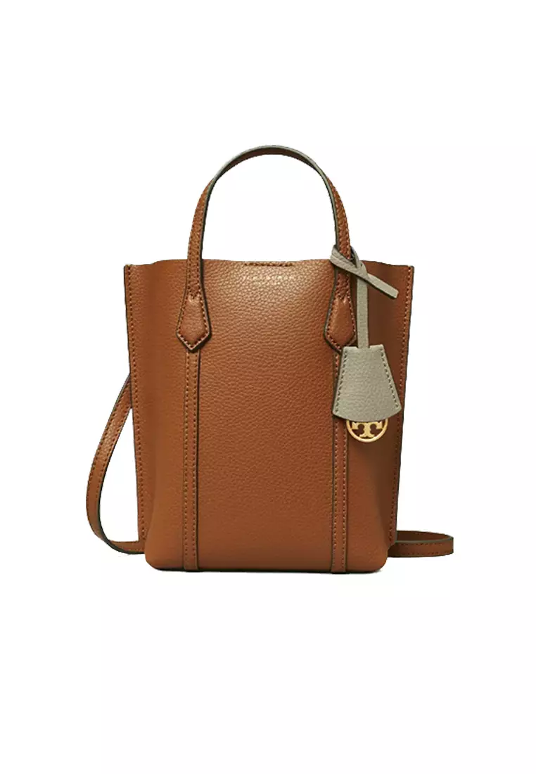 Tory Burch Sm Perry Triple-compartment Leather Tote - Light Umber