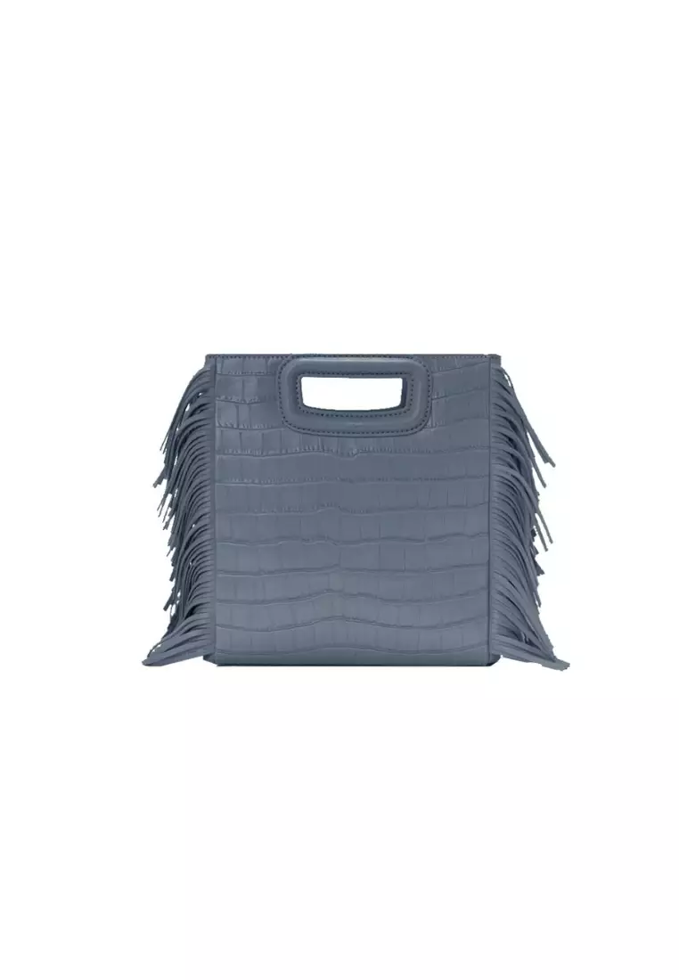 MICHAEL KORS Raven Medium Backpack Blue Leather Magnet Tab Closure