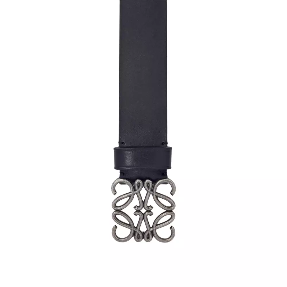 [4.4PRIL KEJUTAN HARGA] Chunky Anagram Calfskin Belt 40mm Dark Navy Phw