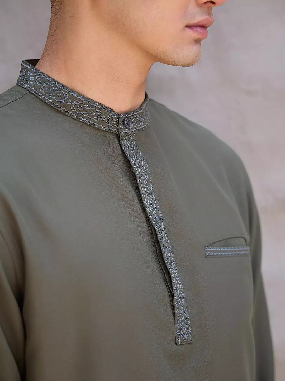 OXCON Kemeja koko Tangan 3/4 Bordir Hasbi Army