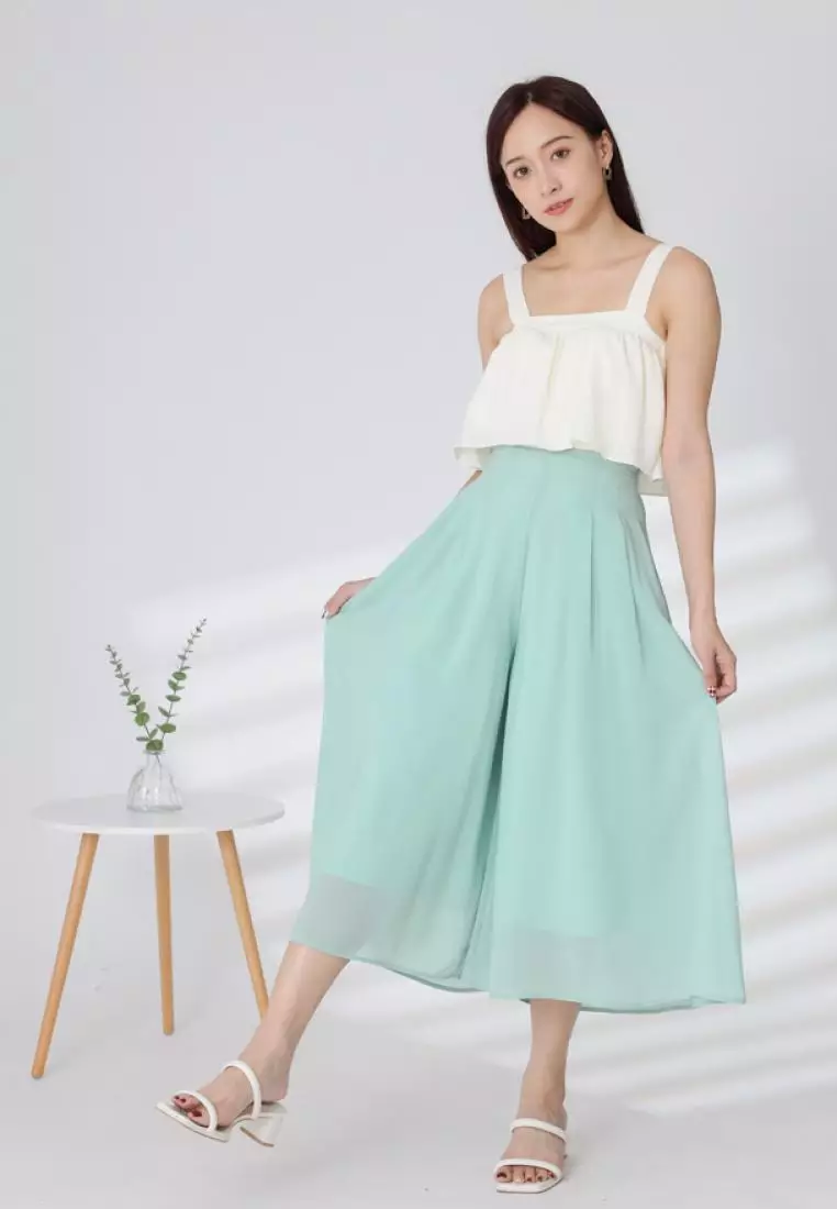 Sea Green Culotte Trouser