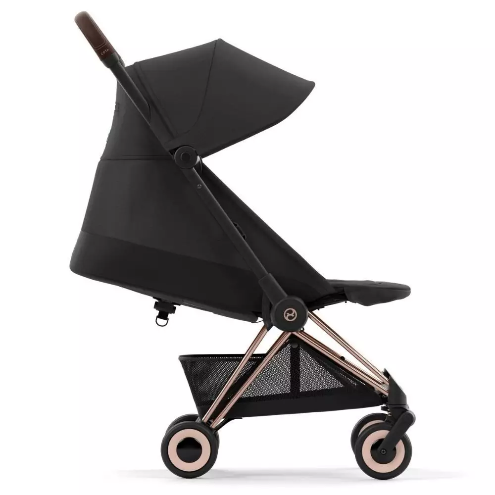 Cybex Coya Stroller Rosegold Frame - Kereta Dorong Bayi (Sepia Black)