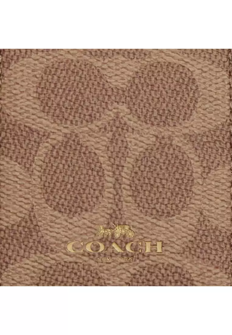 ID Lanyard In Signature Canvas Tan/Brown CZ285