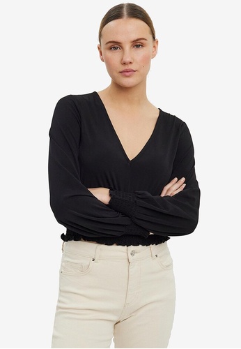 Buy Vero Moda Alberta Long Sleeves V-Neck Smock Top 2023 Online | ZALORA  Singapore