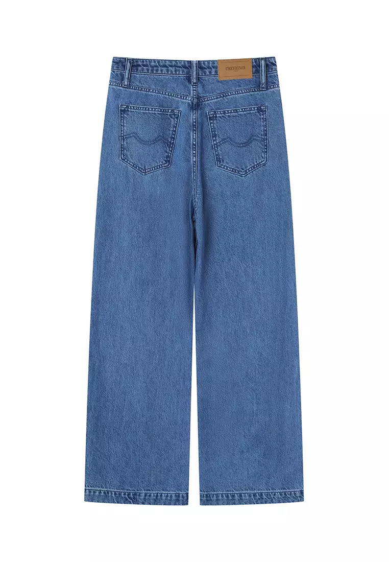 Women's Straight Leg Indigo Denim Jeans