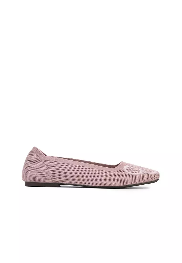 Discount on Nose  shoes - SKU: KNIT SQUARE TOE FLAT PUMP