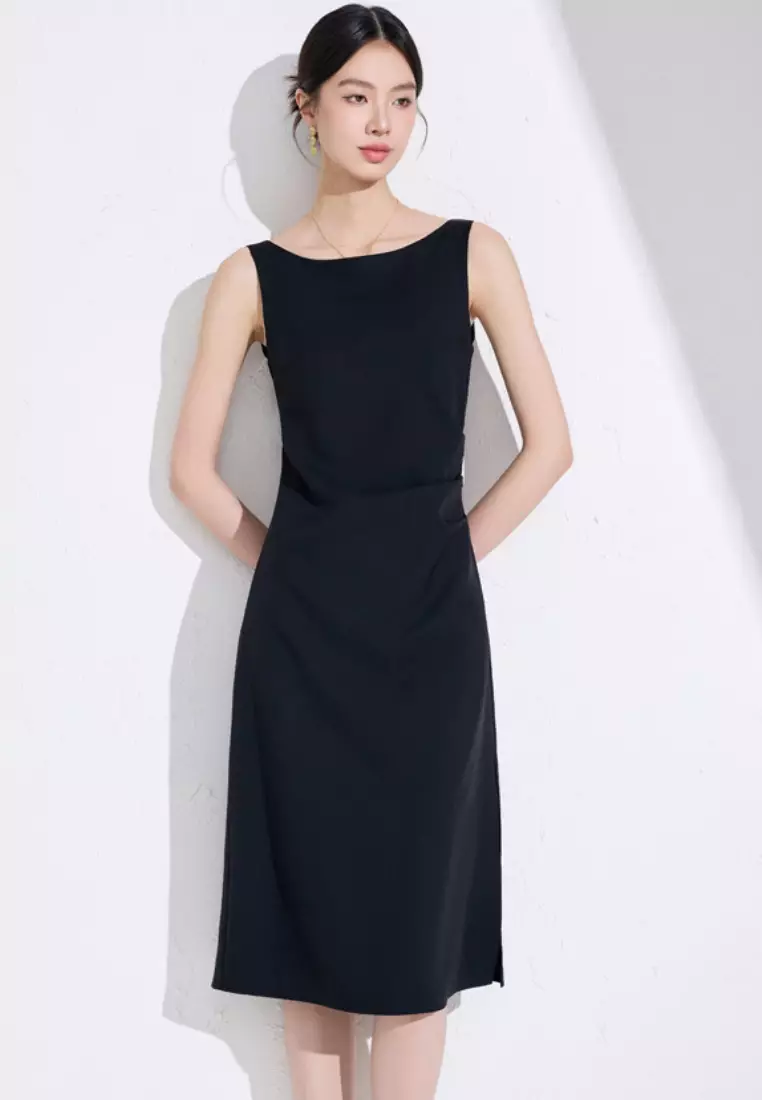 Sleeveless Ruched Dress CA26041021BK