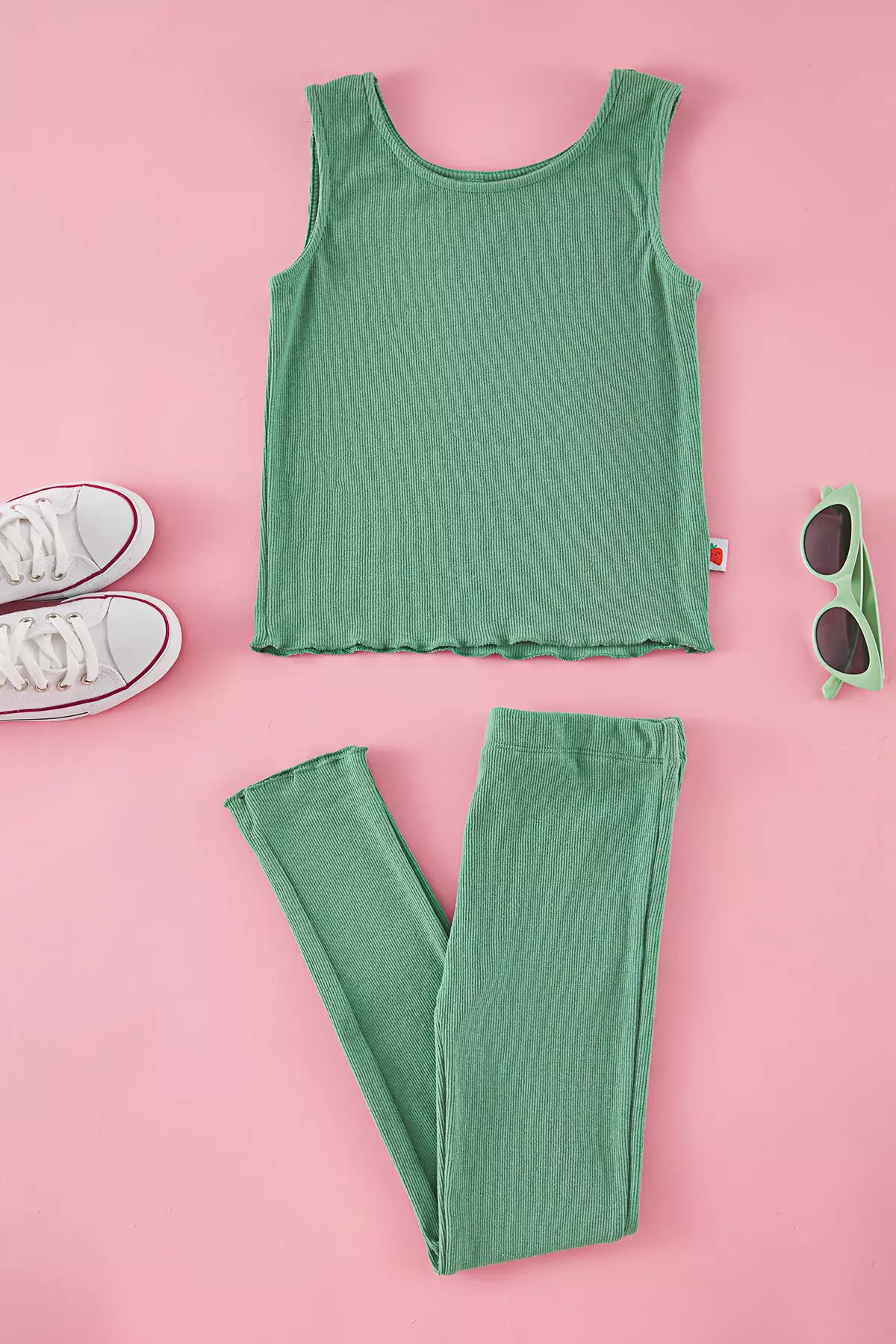 Basic Ribbed Top & Leggings Set