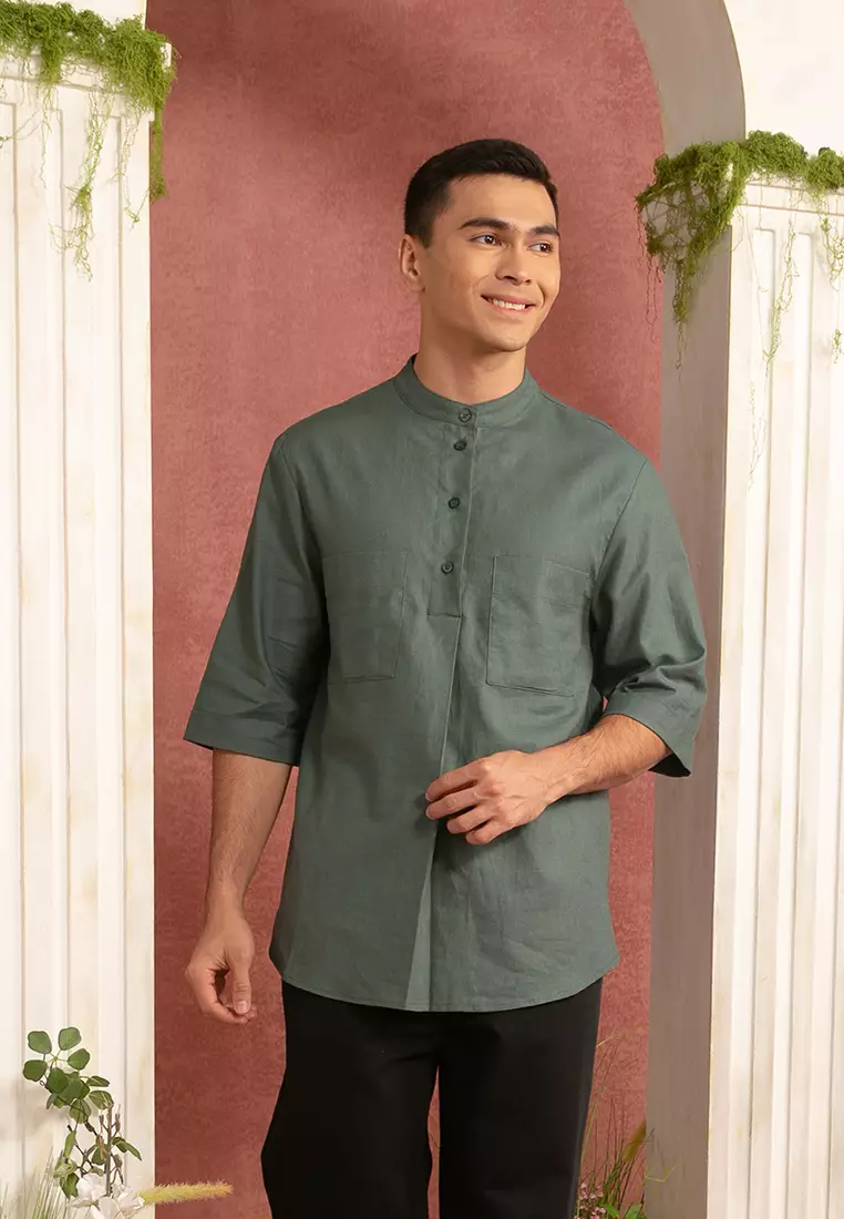 Buy ZALIA BASICS Men's Linen Regular Fit Shirt 2025 Online | ZALORA