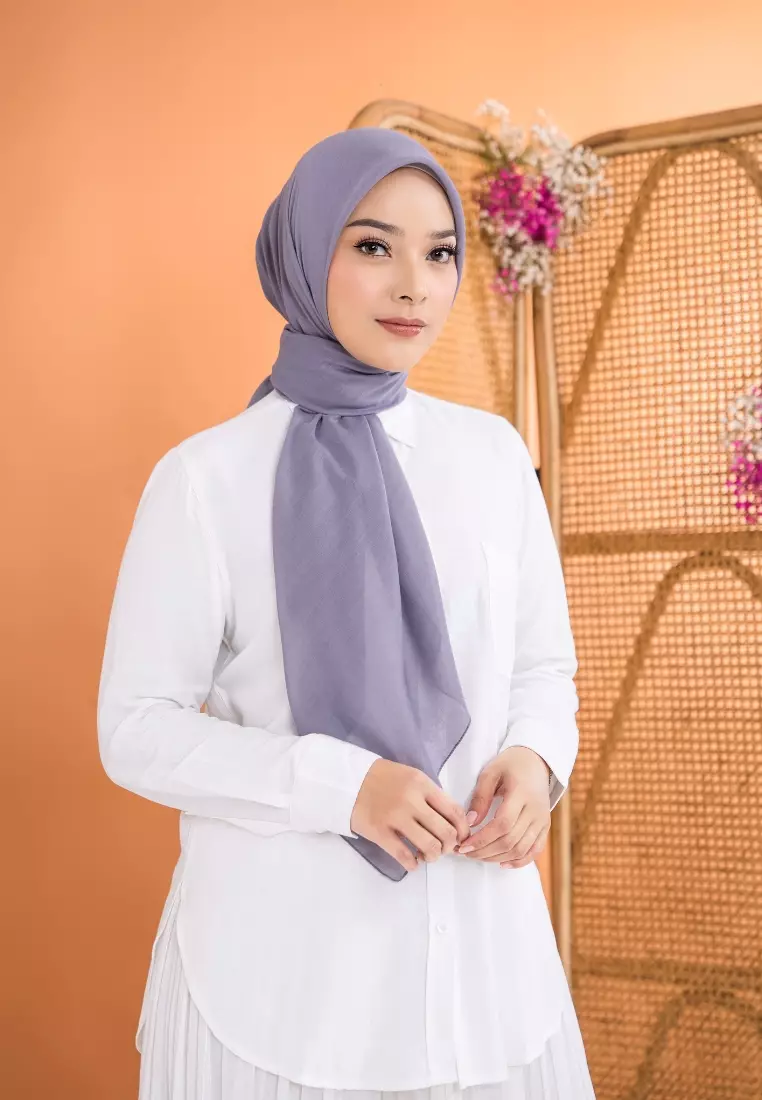 ZM Zaskia Mecca - Shiza Ocean Slate Kerudung Segi Empat
