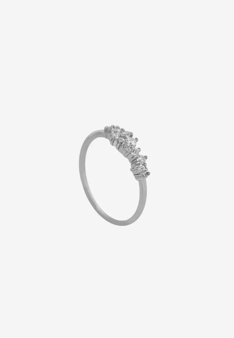 Sterling Silver Cluster Ring