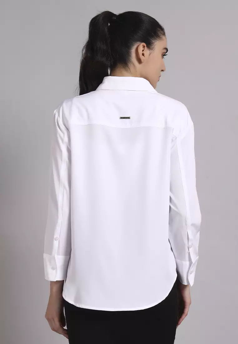 Women's SyncEase Oversized White Shirt