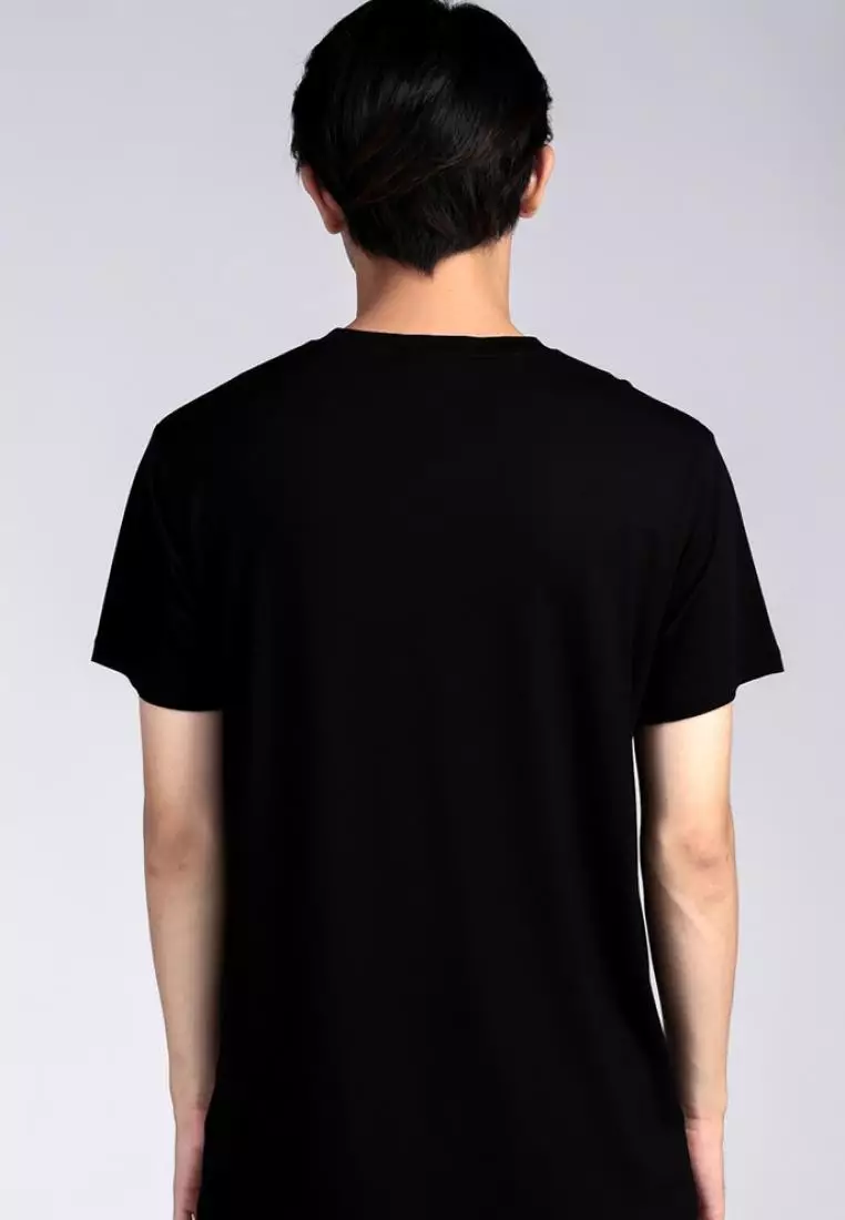 MTI10 Kaos Pria Simple Jepang Distro Td Dakir Hitam