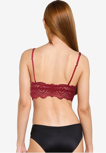 Hollister red Vintage Lace Triangle Bra 64DFAUSF2F4E46GS_1