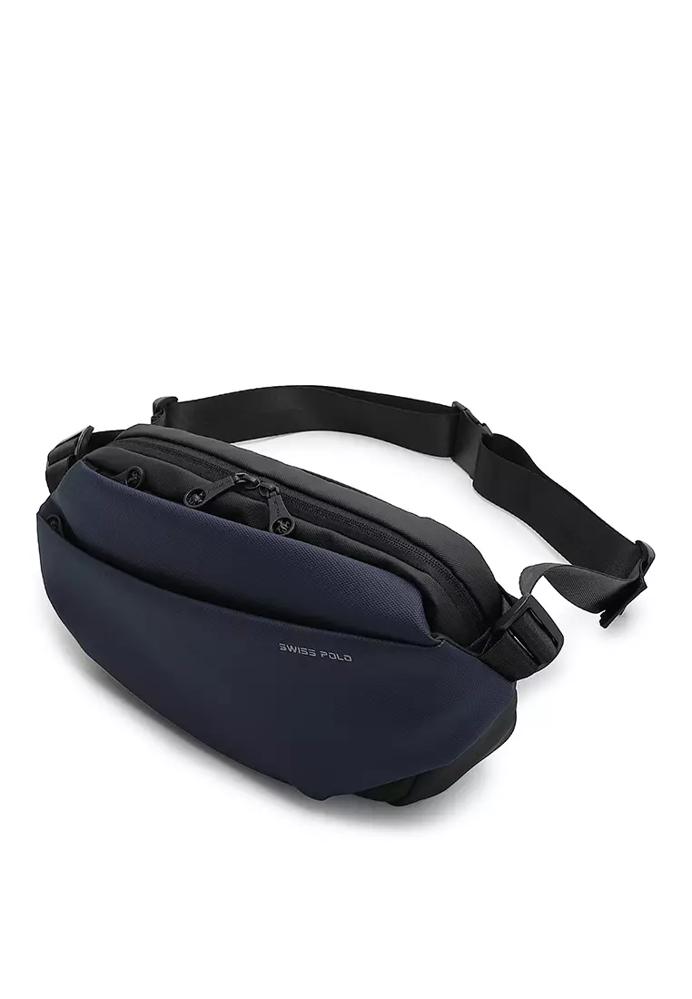 Men's Chest Bag / Sling Bag / Crossbody Bag (Tas Dada / Tas Selempang Pria) - Biru