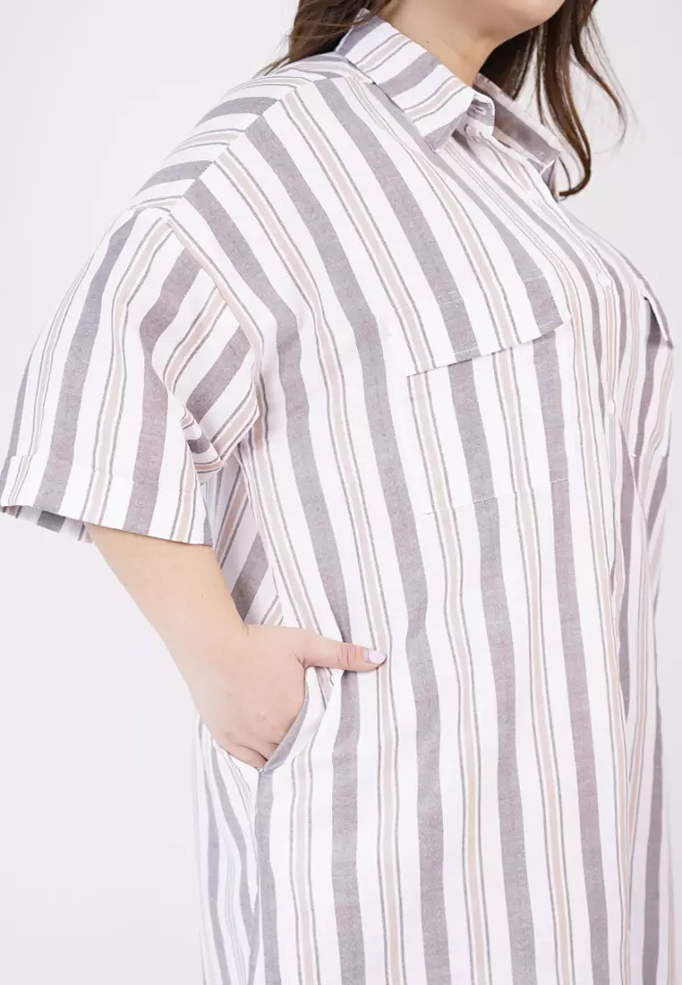 Plus Size Homewear Dress Alissa Brown