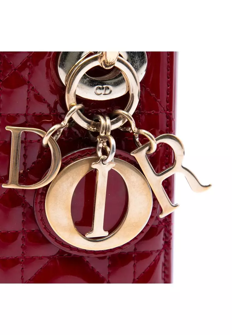 Pre-Loved Dior Mini Patent Cannage Lady Dior