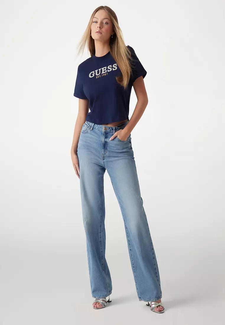 Metal Logo Cropped Tee