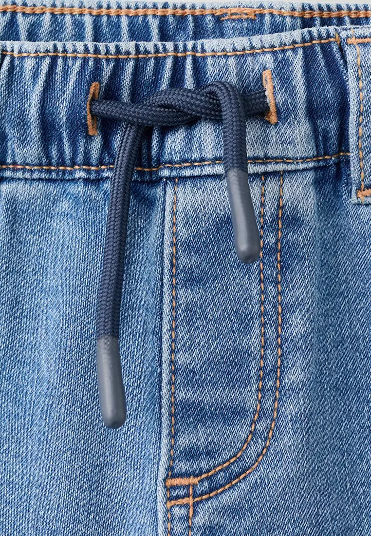 Slim Fit Drawstring Jeans