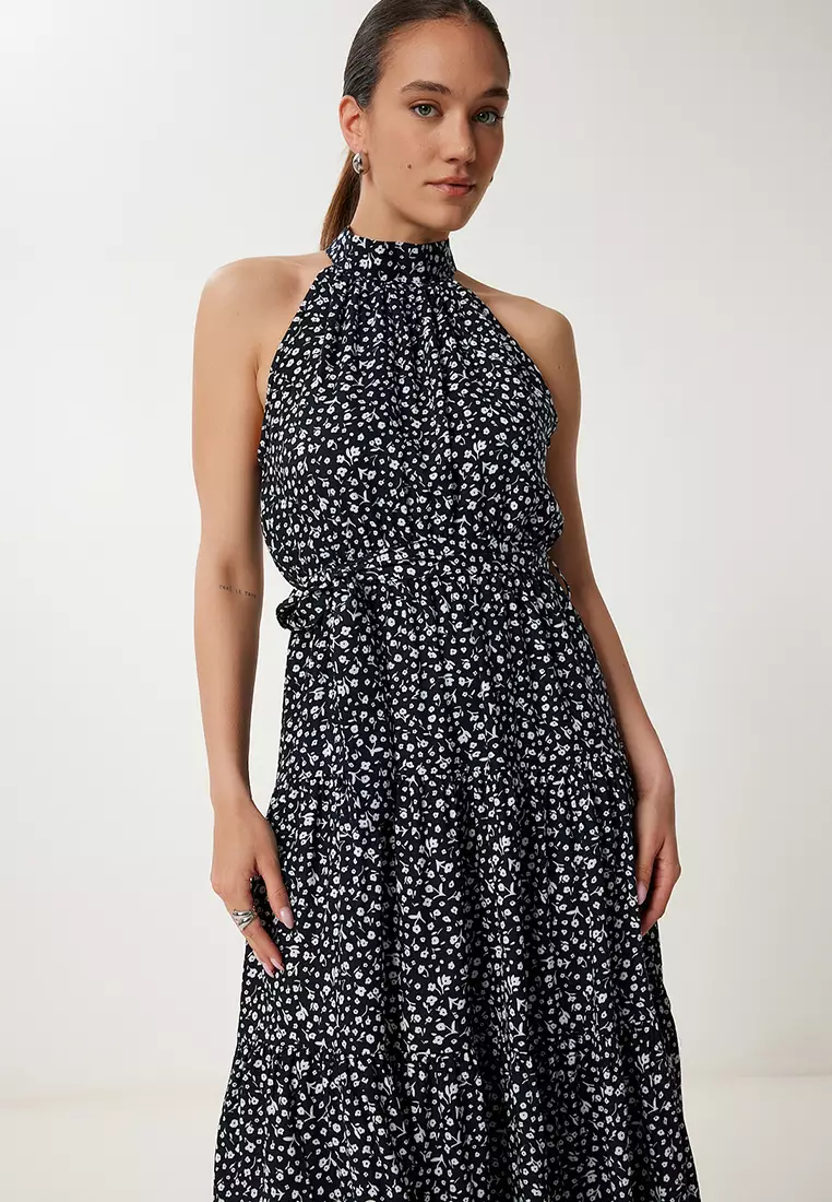 Halter Neck Floral Summer Dress