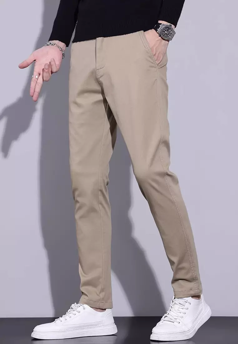 型男直腳斜布褲