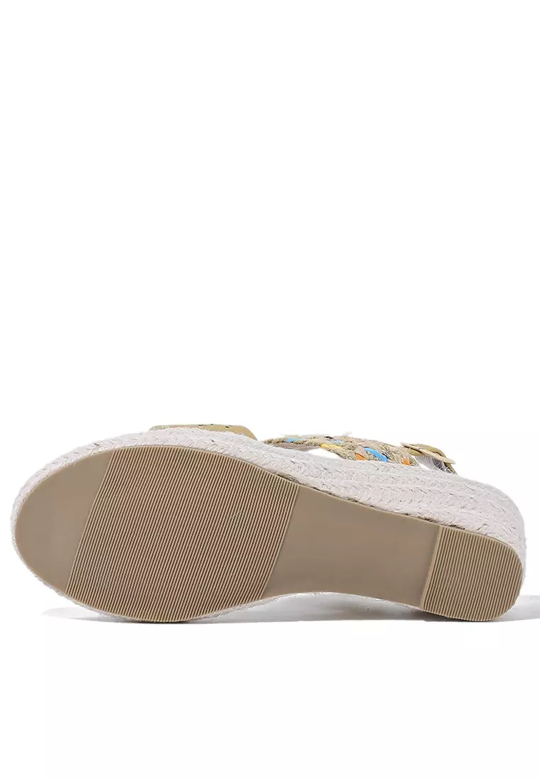 6.5CM Open Toe Wedge Espadrilles WTY258-4