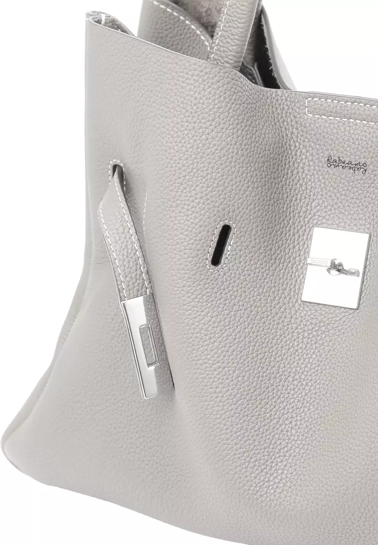 SAOIRSE Soft Structural Belt Tote Bag - Beige