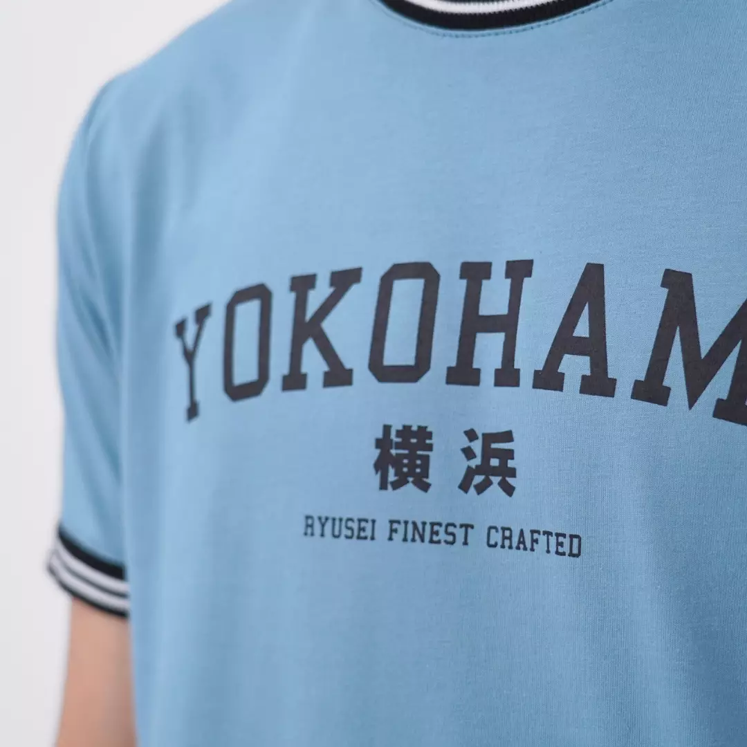 Ryusei Kaos Pria Yokohama Smoke Blue