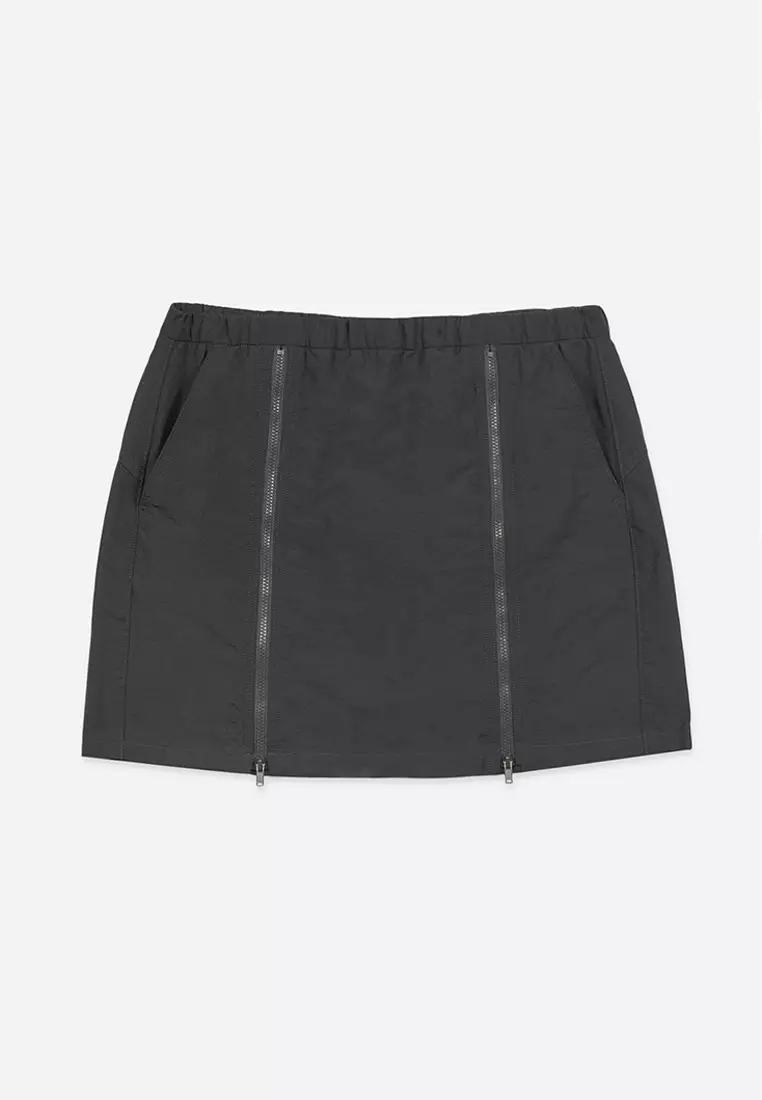 Zippered Nylon Skort