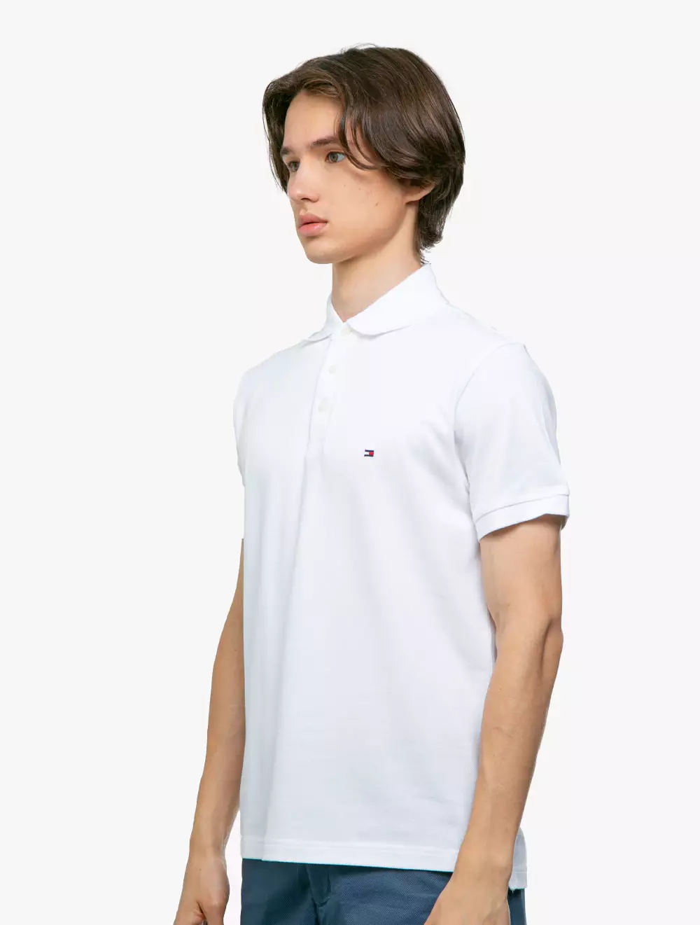 TOMMY HILFIGER - AR 1985 SLIM POLO - WHITE - WHITE