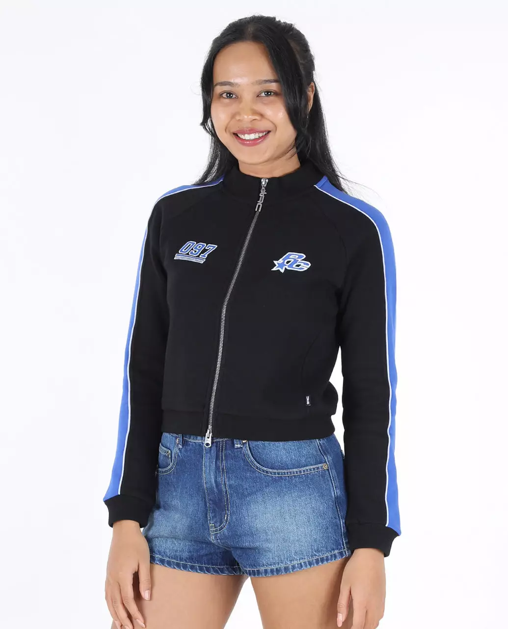 Rip Curl Women Archive Script Fitted Zip Thru - Black