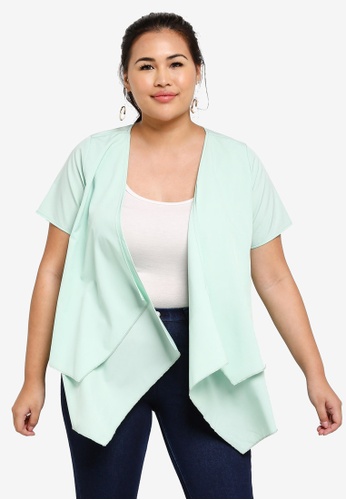 Buy Zalora Plus Size Waterfall Woven Cardigan Online On Zalora Singapore