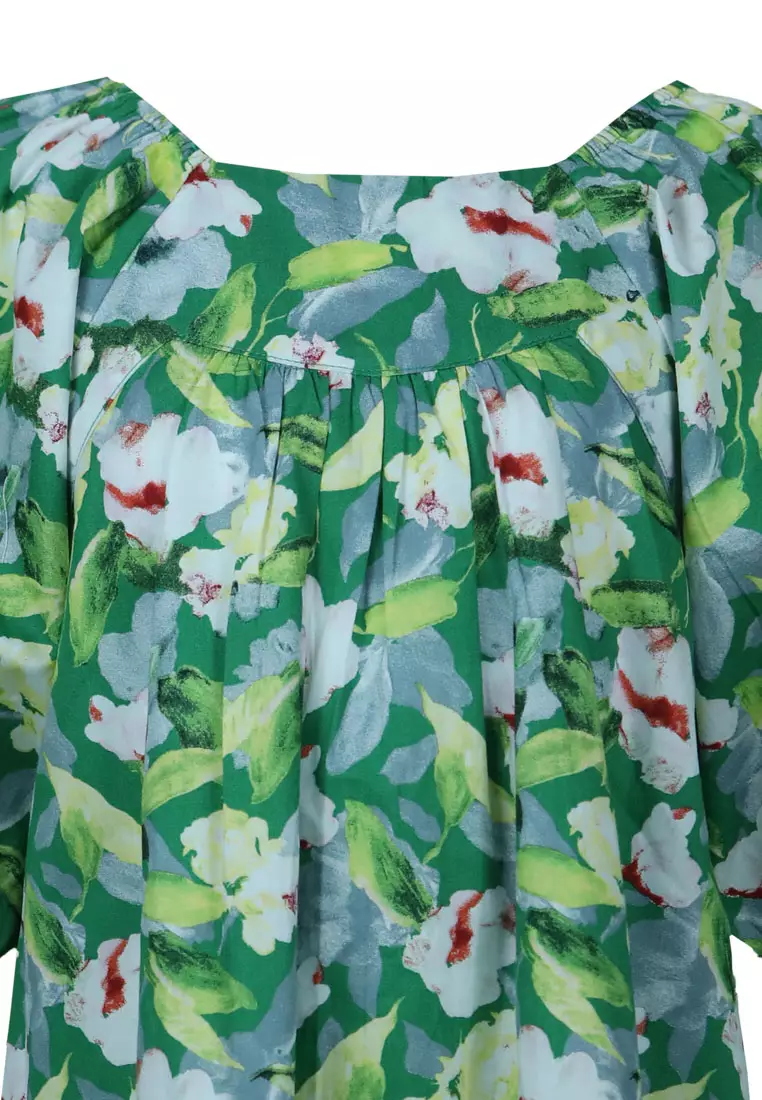 Pito Dito Girl Gibraltar Dress Anak Multiclor Motif Bunga - Size 4