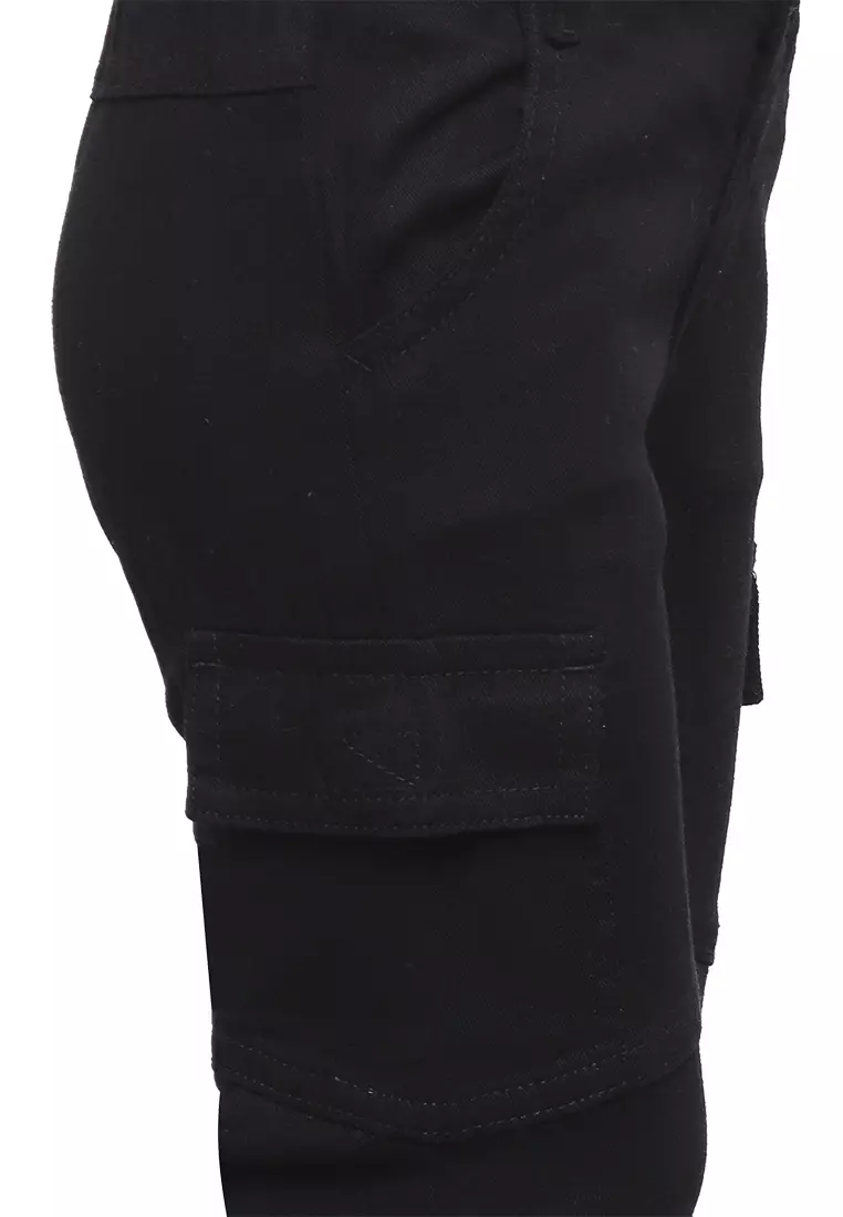 Qna Boy Gideon Celana Panjang Kargo anak Hitam