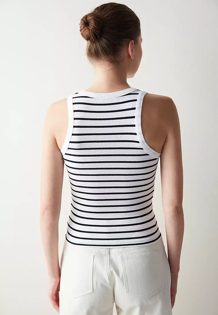 Basic Stripe Rib Top