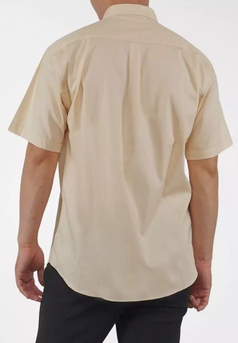 Crocodile MALE 0129 Beige 51 - Men Shirt Kemeja Lengan Pendek - Relax Fit - Katun