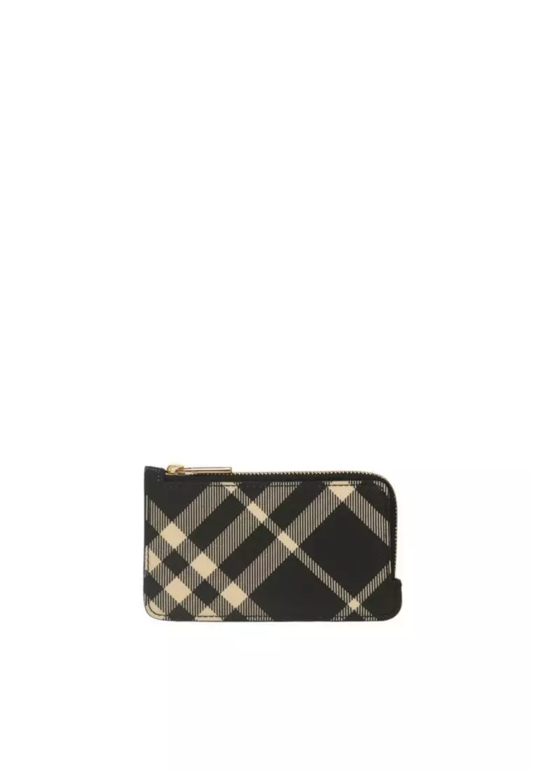 Buy Burberry Check Zip Card Case Card holder/Coin purse 2025
