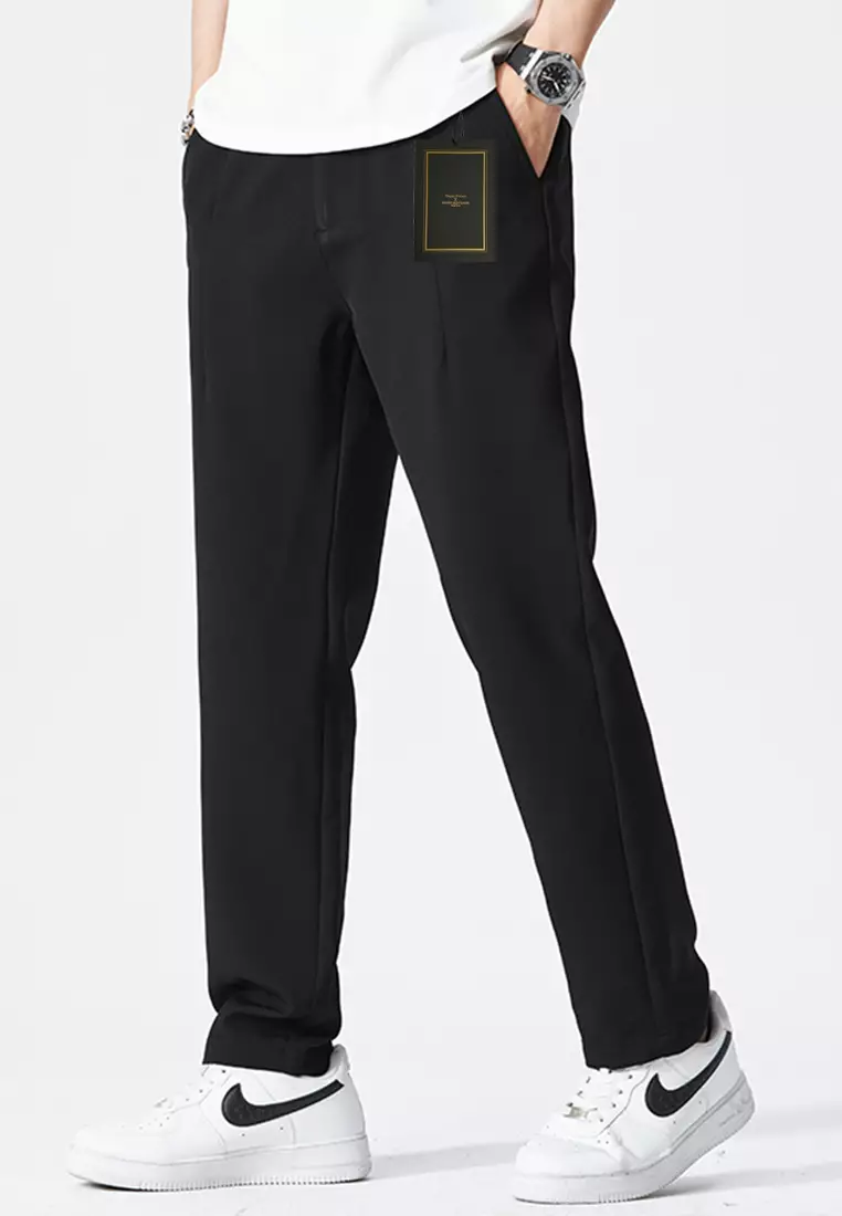 Elastic Waistline Straight Suit Pants AY-L9821